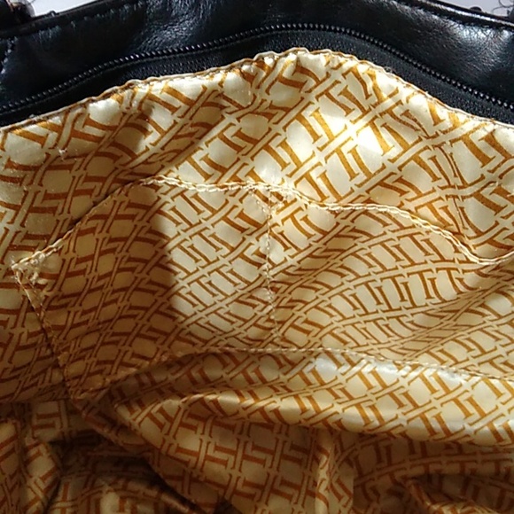 Tignanello black leather shoulder  bag with tassel - Picture 10 of 11